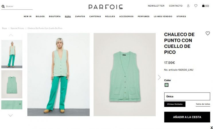Parfois: el vestido estampado y otras prendas de primavera en rebajas 31 Merca2.es Chaleco De Punto Con Cuello De Pico