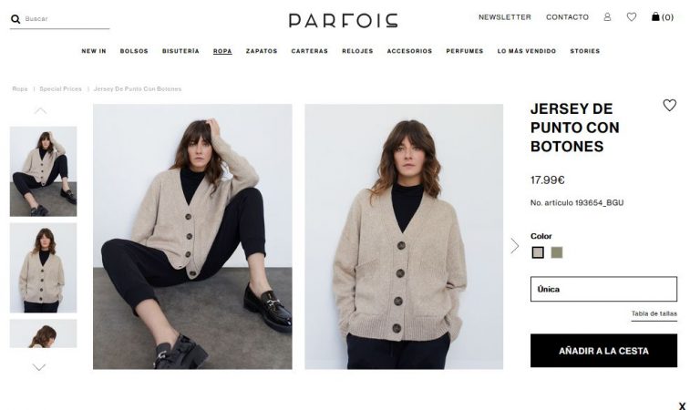 Parfois: el vestido estampado y otras prendas de primavera en rebajas 34 Merca2.es Jersey De Punto Con Botones