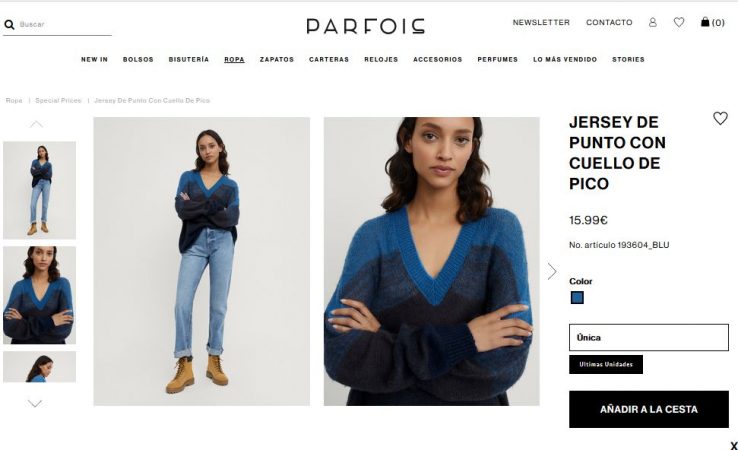 Parfois: el vestido estampado y otras prendas de primavera en rebajas 37 Merca2.es Jersey De Punto Con Cuello De Pico