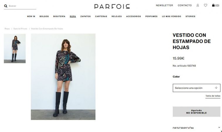 Parfois: el vestido estampado y otras prendas de primavera en rebajas 29 Merca2.es Vestido Con Estampado De Hojas- Parfois