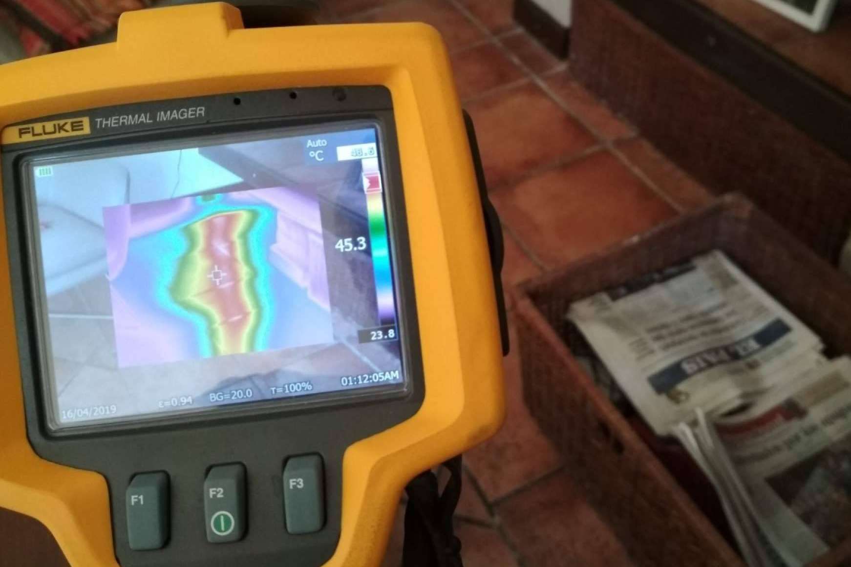 Detección de fugas de agua con cámara termográfica de la mano de la compañía especializada Telefuga