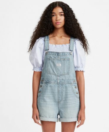 peto vaquero vintage short lavado claro el corte ingles