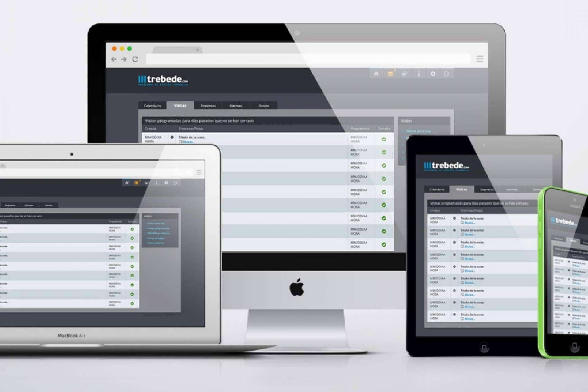 El CRM de Trebede permite organizar toda la información de las empresas con facilidad y agilidad
