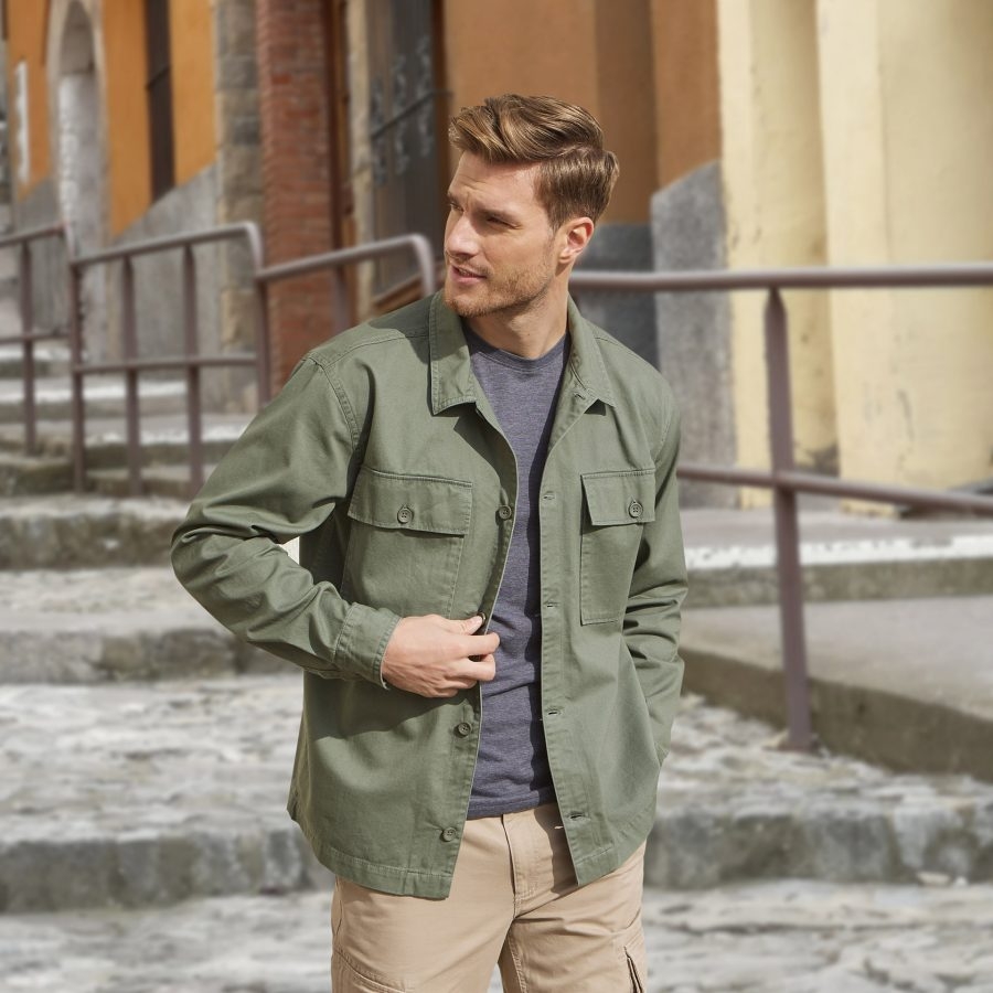 chaqueta camisera para hombre