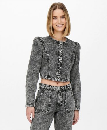 El Corte Inglés: estas son las chaquetas vaqueras más cool y económicas 9 Merca2.es chaqueta corta mangas abullonadas jdy