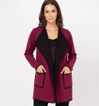 chaqueta larga bicolor niza el corte ingles