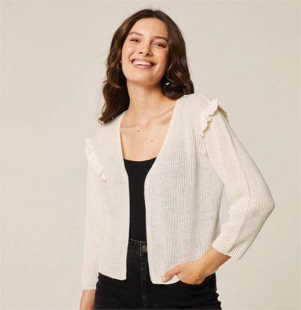 chaqueta punto volantes el corte ingles