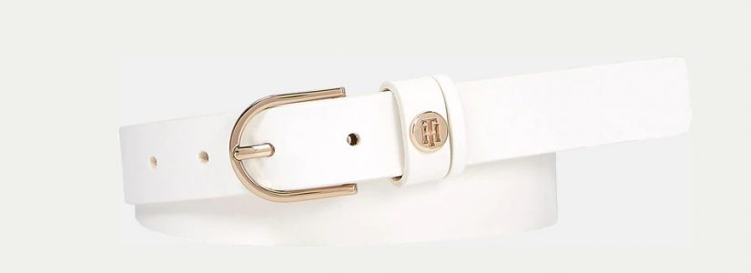 cinturon blanco tommy hilfiger