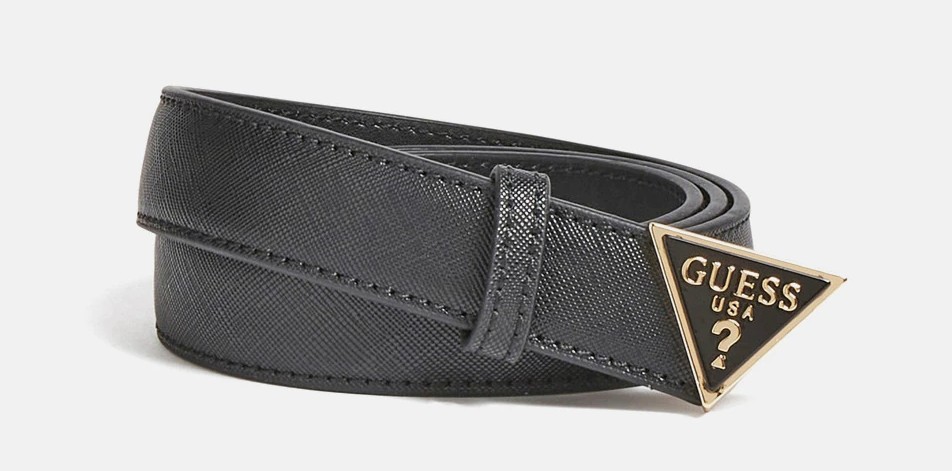 cinturon hebilla placa guess