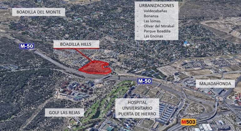 Boadilla Hills, el megaproyecto de coliving estrella del noroeste de Madrid 1 Merca2.es mapa boadilla Merca2.es