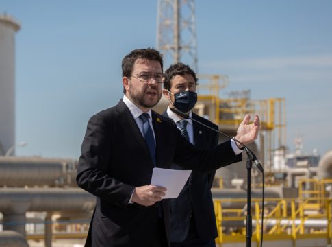 pere-aragones-port-enagas Pere Aragonés, presidente de la Generalitat,en una reciente visita a Enagás