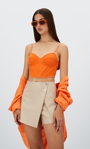 Short skort Stradivarius piedra