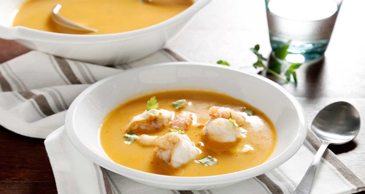 Sopa pescado mejillones