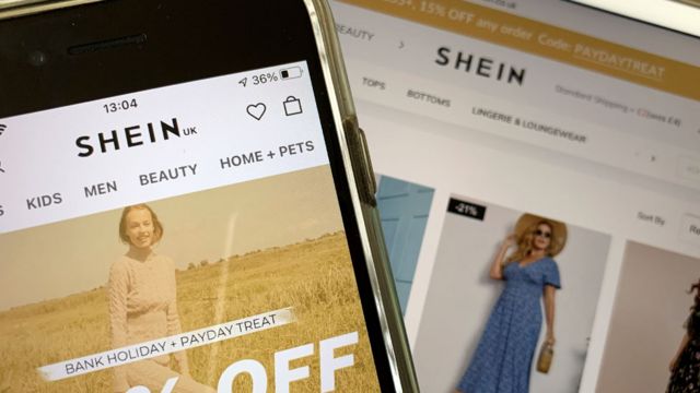 Página web de Shein