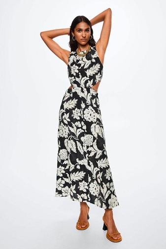 Vestido floral aberturas