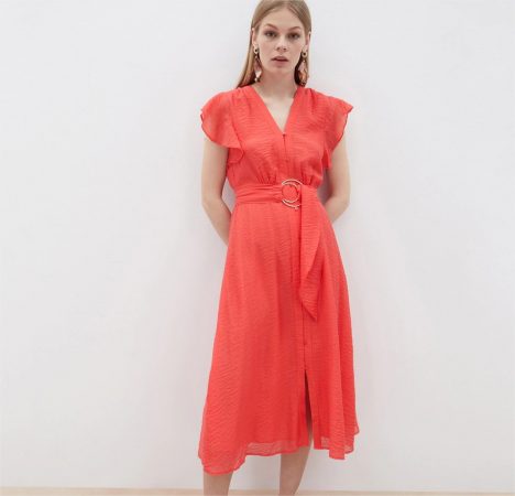 vestido midi cinturon formula joven