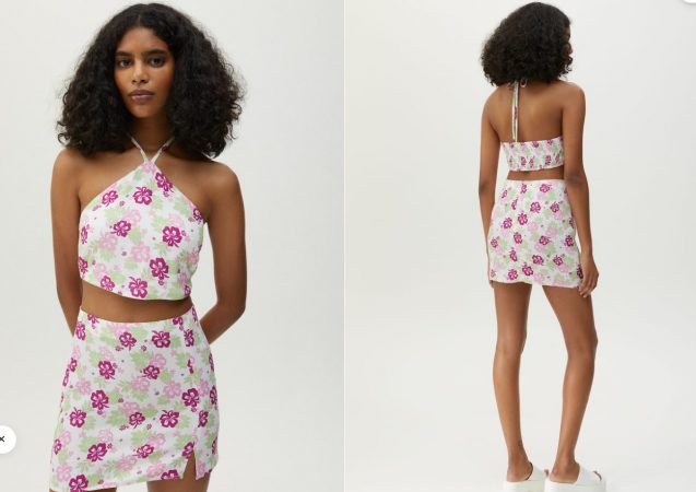 ¿Festival a la vista? Pull&Bear tiene la colección perfecta para este verano 27 Merca2.es Minifalda flores de Pull&Bear
