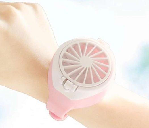 Ventilador eléctrico con muñequera mini