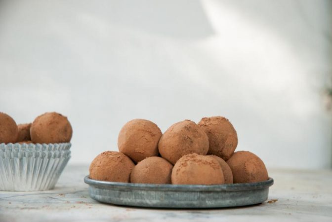 Snacks trufas de boniato