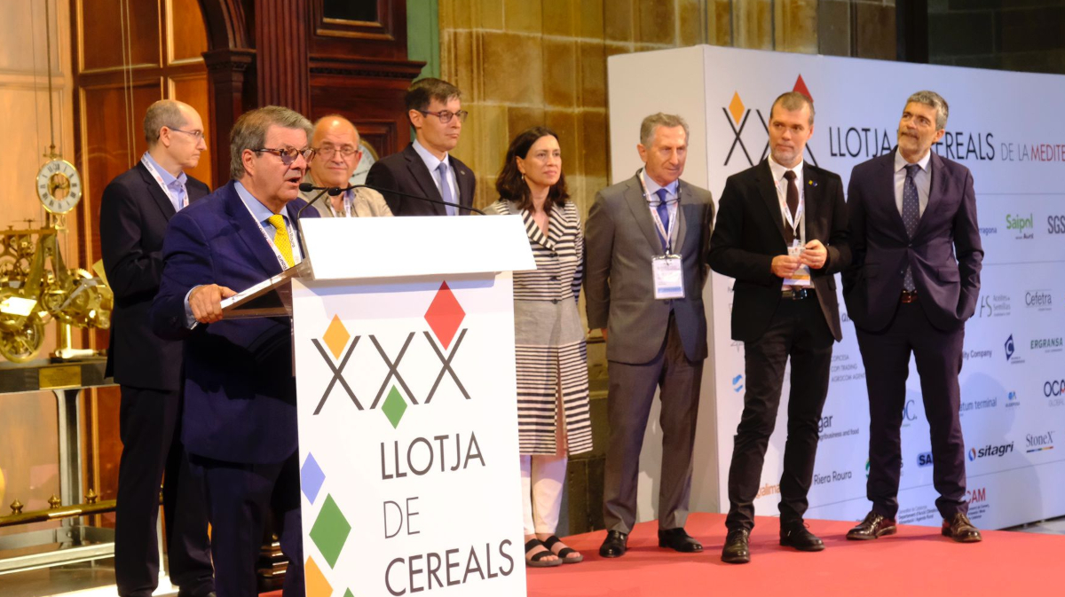 llotja-cereals-esteban El presidente de la Lonja de Cereales de Barcelona, José Luis Esteban