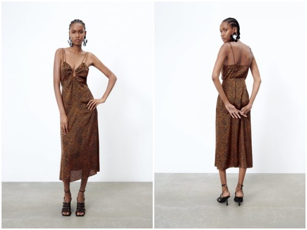 Vestido estampado animal