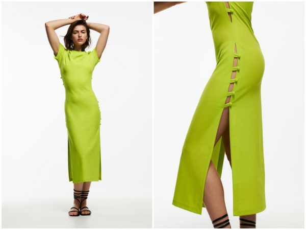 Vestido Cut Out con botones