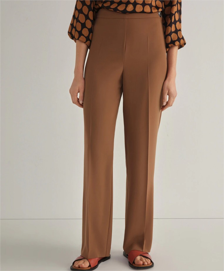 pantalon recto boton woman