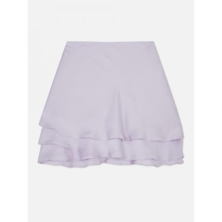 Minifalda de satén a capas