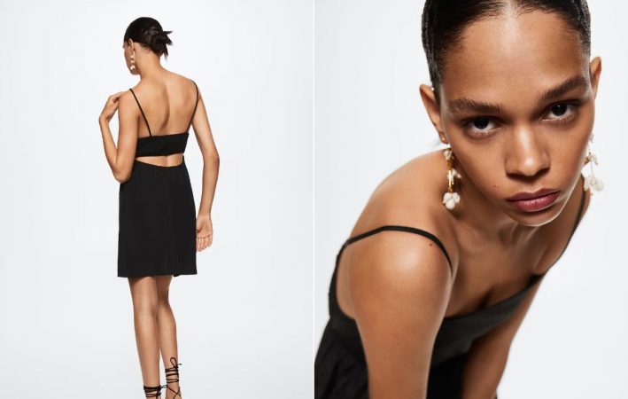 El vestido negro más bonito de Mango que está a punto de agotarse 32 Merca2.es Vestido con abertura en espalda de Mango