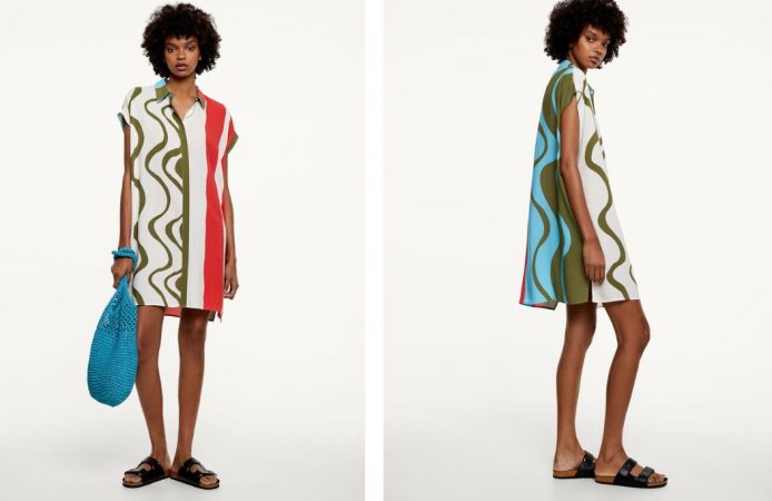 Vestido camisero estampado