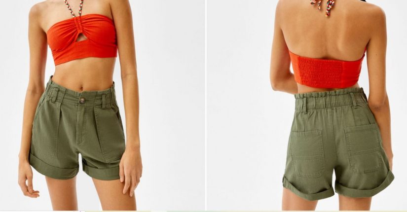 Bermuda cargo corte femenino