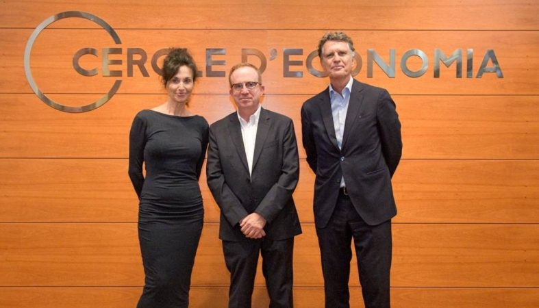 Los retos de Jaume Guardiola en el lobby más importante de España 1 Merca2.es Rosa Cañadas, Javier Faus y Jaume Guardiola (dcha a izda)