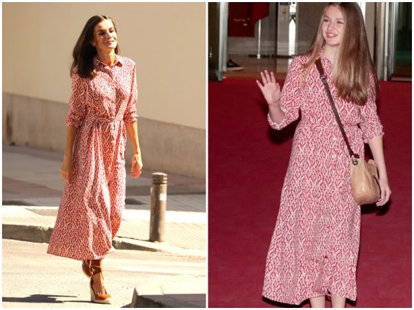 El vestido de Dándara que Letizia comparte con Leonor