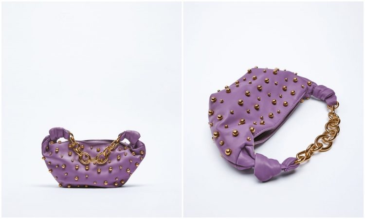 Bolso de mano mini abalorios de Zara