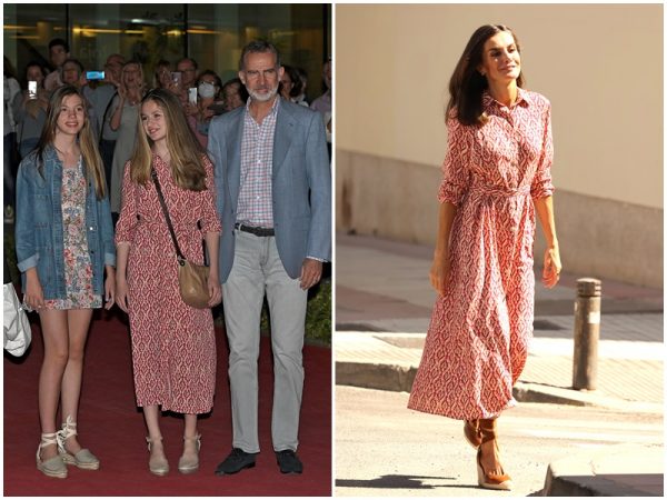 Leonor utiliza el vestido en una salida en familia