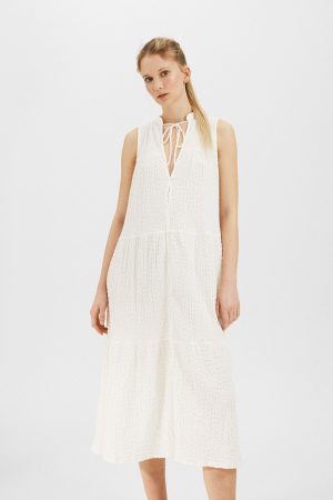 Vestido manga sisa paneles