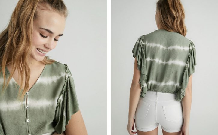 Top tie dye volantes de El Corte Inglés