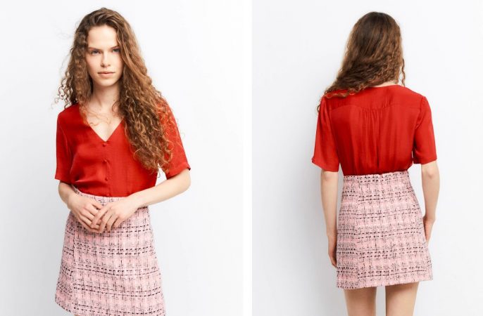 Blusa básica botones de El Corte Inglés