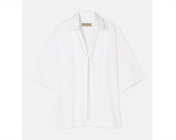 Top de mujer cuello polo y lazo el corte inglés