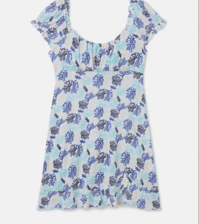 Vestido manga corta de estampado floral