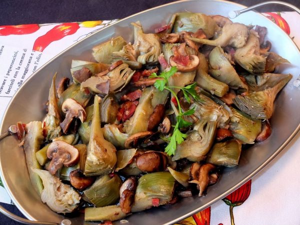 champiñones-alcachofas