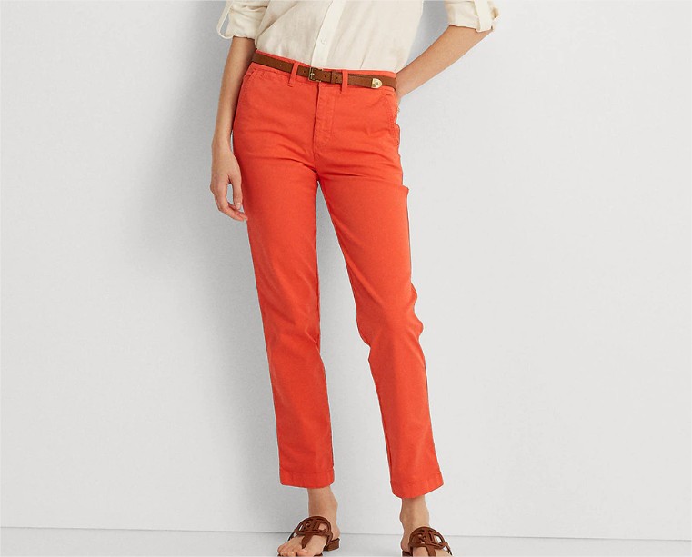 pantalon de mujer chino recto el corte ingles