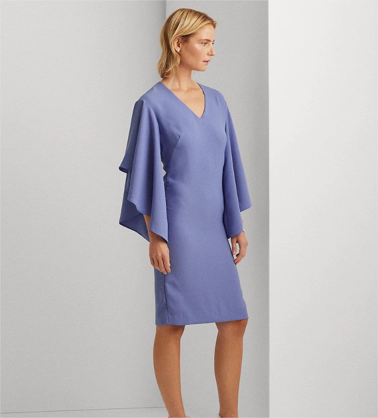 vestido mangas con volante ralph lauren