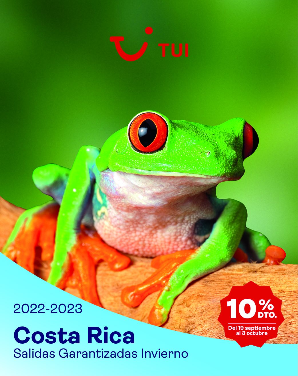 TUI lanza una potente campaña con un 10% de descuento para viajar a Costa Rica durante los meses de invierno TUI lanza una potente campaña con un 10% de descuento para viajar a Costa Rica durante los meses de invierno