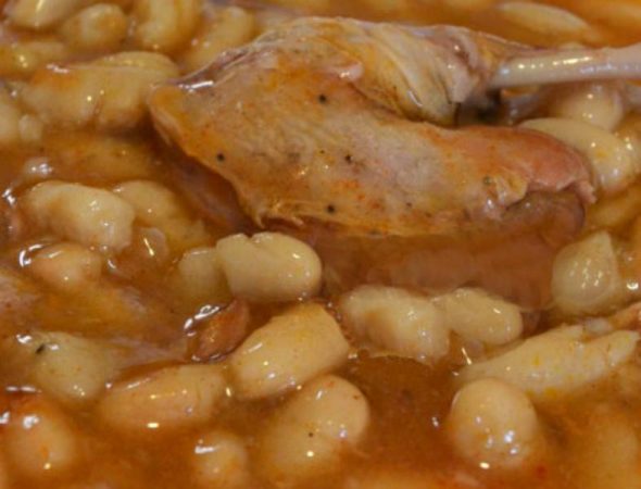 Preparación rápida de alubias con perdiz