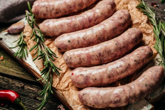 Ingredientes para las salchichas a la cerveza