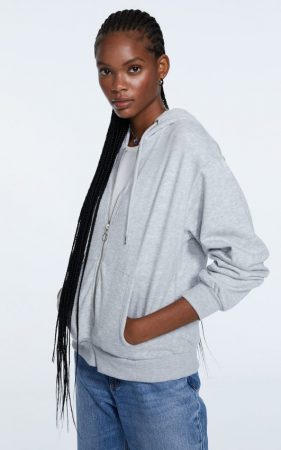 Sudadera oversize cremallera de Stradivarius