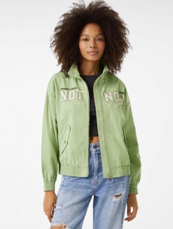 Cazadora de algodón con bordado