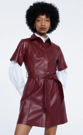 Vestido efecto piel corto