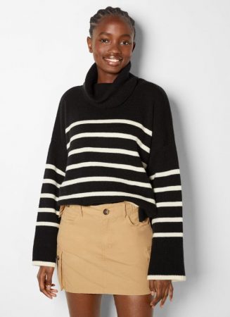 Minifalda de cargo y popelín